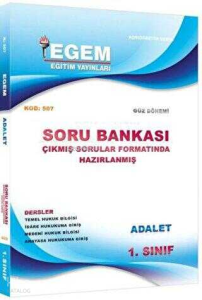 1. Sınıf Adalet Soru Bankası Çıkmış Sorular Formatında Hazırlanmış 1. Yarıyıl