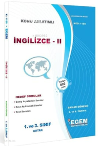 1. Sınıf İngilizce-II Bahar Dönemi Konu Anlatımlı Soru Bankası