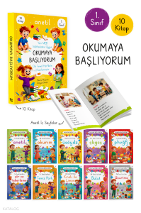 1. Sınıf Okumaya Başlıyorum (Anetil İç Sayfa - 10 Kitap)