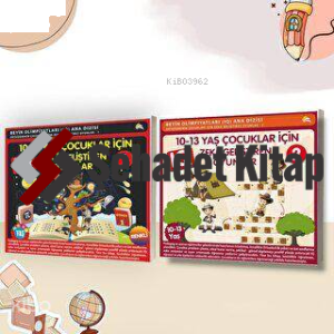 10-11-12-13 Yaş ve Üstü Çocuklar İçin IQ Zeka Geliştiren Akıl Oyunları (2 Kitap)