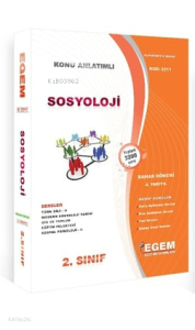 2. Sınıf Sosyoloji Bahar Dönemi Konu Anlatımlı Soru Bankası