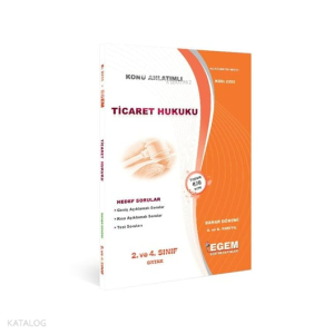 2. Sınıf Ticaret Hukuku Bahar Dönemi Konu Anlatımlı Soru Bankası