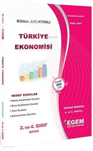 2. ve 4. Sınıf 4. ve 8. Yarıyıl Konu Anlatımlı Türkiye Ekonomisi