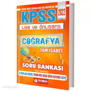 2022 KPSS Lise Ön Lisans Coğrafya Tam İsabet Soru Bankası