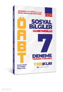 2022 ÖABT Sosyal Bilgiler Öğretmenliği Tamamı Çözümlü 7 Deneme