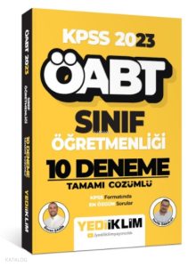 2023 ÖABT Sınıf Öğretmenliği 10 Deneme Tamamı Çözümlü
