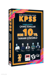 2024 KPSS 5Yüz GK-GY Çözümlü Fasikül Fasikül Çıkmış Sorular Son 10 Yıl