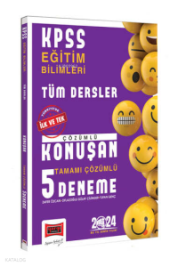 KPSS Eğitim Bilimleri Tüm Dersler Tamamı Çözümlü Konuşan 5 Deneme