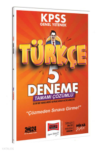 Yargı Yayınları KPSS Genel Yetenek Türkçe Tamamı Çözümlü 5 Deneme