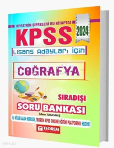 2024 KPSS Lisans Coğrafya Sıradışı Soru Bankası