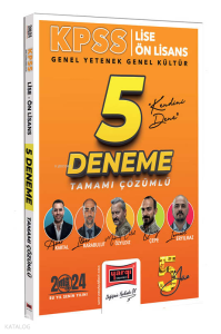 2024 KPSS Lise Ön Lisans GK-GY 5Yüz Ekibi Tüm Dersler Tamamı Çözümlü 5 Deneme