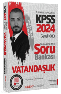 2024 KPSS Vatandaşlık Soru Bankası Çözümlü - Emrah Vahap Özkaraca İndeks Akademi Yayıncılık