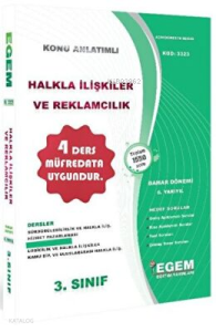 3. Sınıf 6. Yarıyıl Konu Anlatımlı Halkla İlişkiler ve Reklamcılık