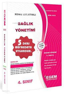 4. Sınıf Sağlık Yönetimi Konu Anlatımlı Soru Bankası