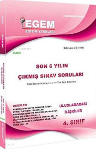 4. Sınıf Uluslararası İlişkiler Çıkmış Sınav Soruları Bahar Dönemi