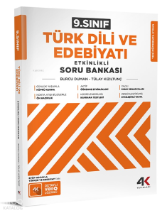 4K Yayınları 9.Sınıf Türk Dili Edebiyatı Soru Bankası