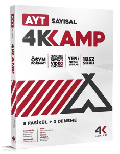 4K Yayınları AYT Kamp Sayısal  8 Fasikül 2 Deneme