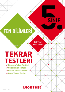 5.Sınıf Bloktest Fen Bilimleri Tekrar Testleri