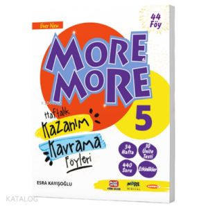 5.Sınıf More & More Englısh Haftalık Kazanım Kavrama Föyleri (44 Föy)
