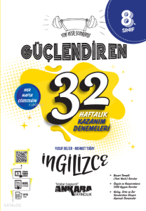 8. Sınıf Güçlendiren 32 Haftalık İngilizce Kazanım Denemeleri