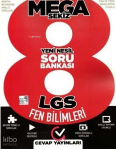 8.Sınıf LGS Fen Bilimleri Yeni Nesil Soru Bankası Mega Sekiz