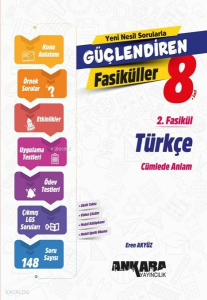 8. Sınıf Türkçe Güçlendiren 2. Fasikül Ankara Yayıncılık