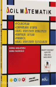 Acil Yayınları Acil Matematik Polinomlar Çarpanlara Ayırma 2. Dereceden Denklemler Karmaşık Sayılar