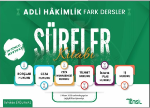 Adli Hakimlik Fark Dersler Süreler Kitabı