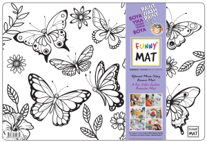 Akademi Çocuk Funny Mat - Kelebekler