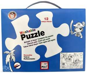Akademi Çocuk Funny Mat Washable Puzzle - Korsan Adası