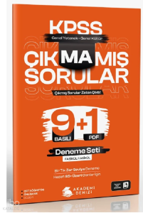 Akademi Denizi KPSS Lise Ortaöğretim Ön Lisans Çıkmamış Sorular 9+1 Deneme Çözümlü