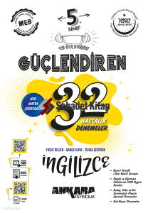 Ankara Yayıncılık 5. Sınıf Güçlendiren 32 Haftalık İngilizce Kazanım Denemeleri