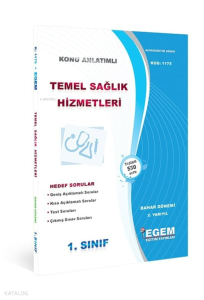 AÖF 1. Sınıf Temel Sağlık Hizmetleri Bahar Dönemi 2. Yarıyıl Konu Anlatımlı Soru Bankası