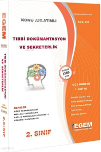 AÖF 2. Sınıf Tıbbi Dokümantasyon Ve Sekreterlik Güz Dönemi 3. Yarıyıl Konu Anlatımlı Soru Bankası 