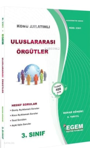 AÖF 3. Sınıf Uluslararası Örgütler Bahar Dönemi 6. Yarıyıl Konu Anlatımlı Soru Bankası