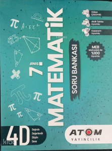 Atom Yayınları 7.Sınıf Matematik 4D Soru Bankası