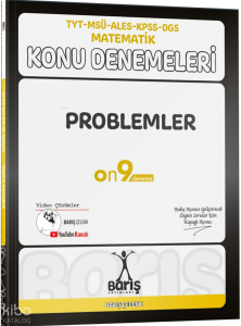 Barış Yayınları TYT MSÜ ALES KPSS DGS Matematik Problemler Konu Denemeleri