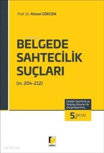 Belgede Sahtecilik Suçları (TCK m. 204-212)