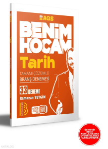 Benim Hocam 2025 AGS Tarih 33 Branş Deneme