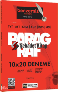 Benzersiz Akademi Yayınları TYT AYT KPSS ALES DGS MSÜ Kral Serisi Benzersiz Paragraf 10x20 Deneme