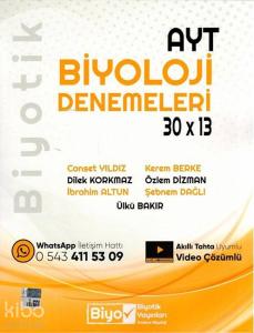 Biyotik Yayınları AYT Biyoloji 30x13 Denemeleri Biyotik