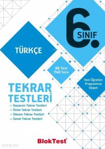 BlokTest Yayınları 6. Sınıf Türkçe Tekrar Testleri BlokTest 