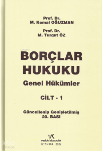 Borçlar Hukuku Genel Hükümler Cilt - 1