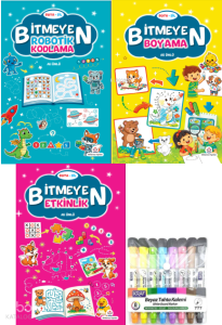 Boya Sil Bitmeyen Boyama (3 Kitap)
