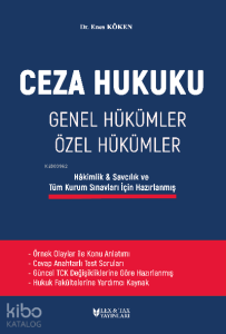 Ceza Hukuku;Genel Hükümler- Özel Hükümler