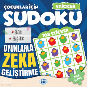 Çocuklar İçin Sudoku - Orta Seviye 3 (Sticker Hediyeli)