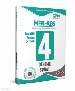 Data Yayınları 2026 AGS Fasiküllü Tamamı Çözümlü 4 Deneme Sınavı