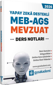 Data Yayınları 2026 Yapay Zeka Destekli MEB-AGS Mevzuat Ders Notları