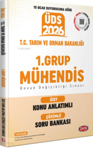Data Yayınları T.C. Tarım ve Orman Bakanlığı ÜDS 1. Grup Mühendis Özet Konu Anlatımlı Çözümlü Soru Bankası