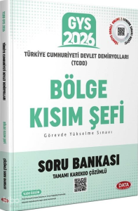 Data Yayınları TCDD GYS Bölge Kısım Şefi Tamamı Karekod Çözümlü Soru Bankası